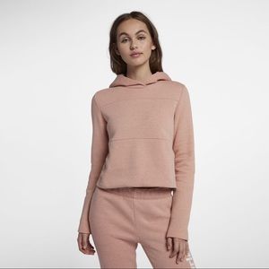 Hurley pink crop hoodie